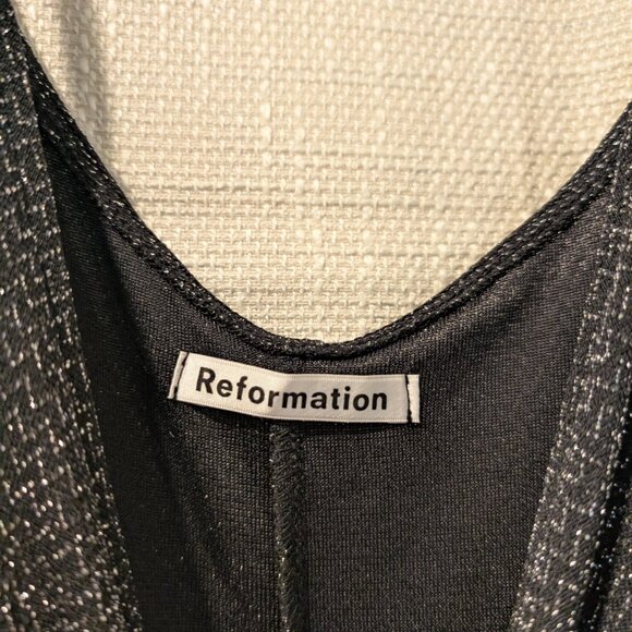 Reformation black sparkle jumpsuit medium - Picture 2 of 2
